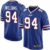 Nike Men & Women & Youth Bills #94 Williams Blue Team Color Game Jersey,baseball caps,new era cap wholesale,wholesale hats